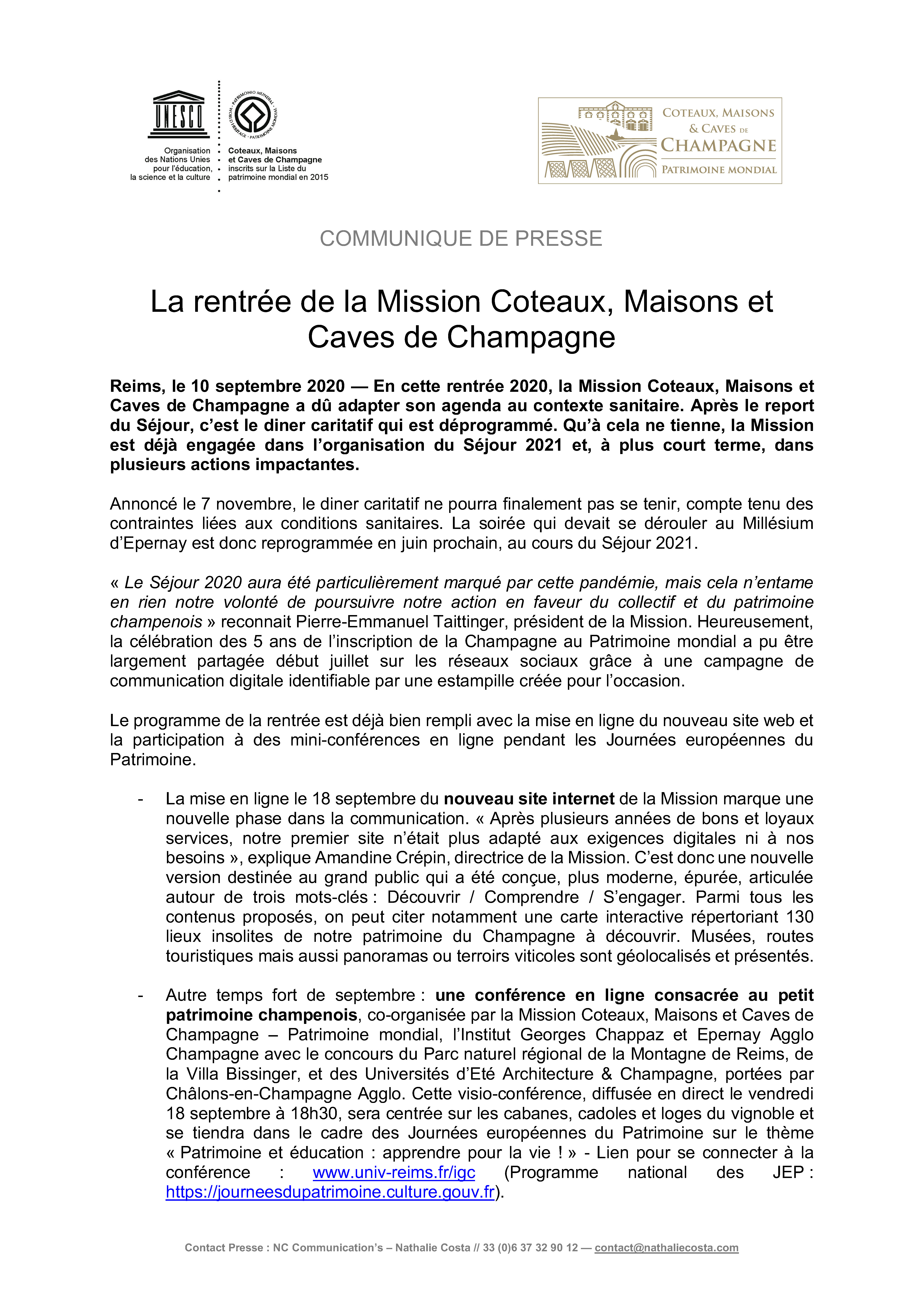 La rentrée de la Mission CP